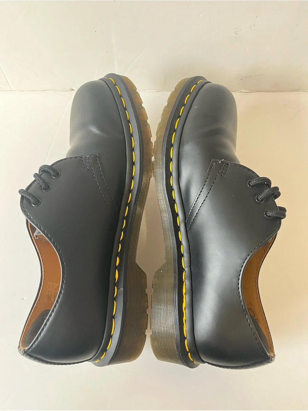 Dr. Martens 1461 hasSmooth Leather Black Leather 3-Eye Derby Oxford shoes M6/W7